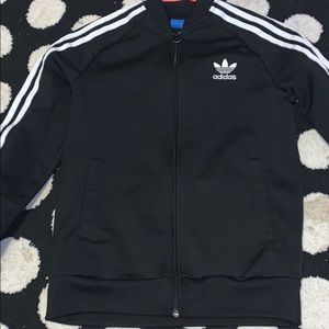 Black and white Adidas jacket